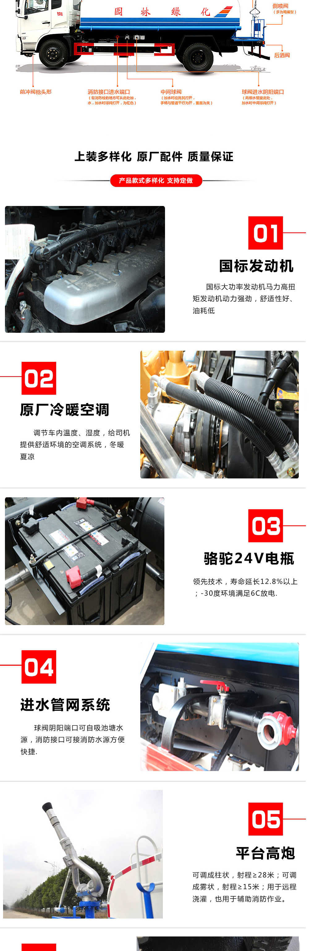 国六大福瑞卡 9.2吨 洒水车