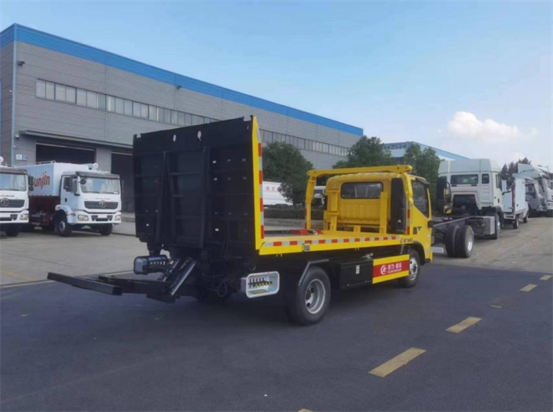 国六蓝牌欧马可一拖二清障车（160马力重载）