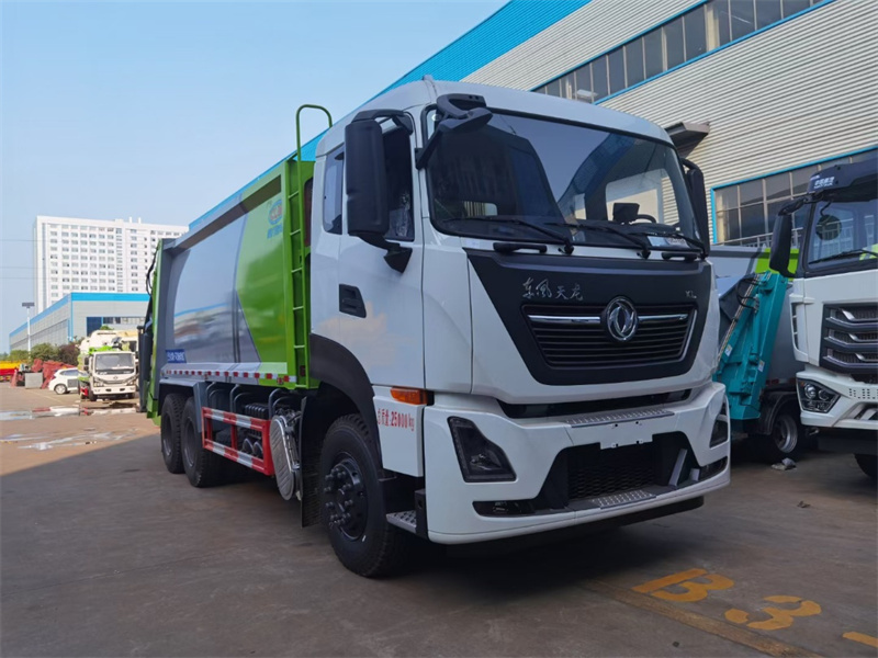 国六18立方东风天龙后双桥 压缩垃圾车